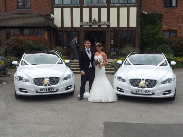 Jaguars for prestige wedding car hire birmingham