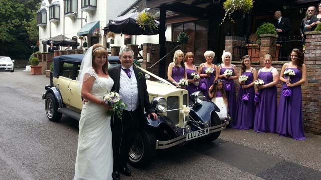 vintage wedding car hire Birmingham example