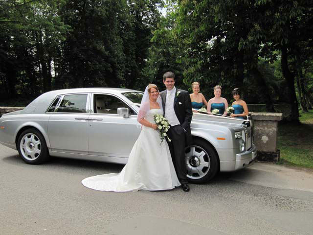 Rolls Royce and Bridesmaid photo