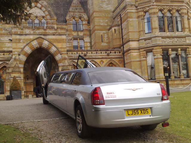 silver limo for limo hire West Midlands