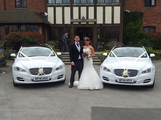 Matching Jaguars for prestige wedding cars Birmingham