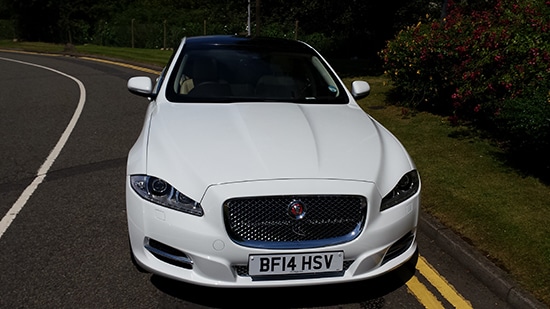 Manns Limousines Jaguar XJ LWB White for prestige wedding cars Birmingham