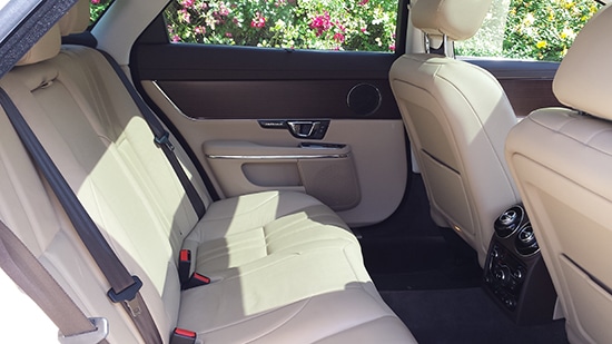 Jaguar XJ LWB White (7) Jaguar XJ LWB White Back Seats Interior