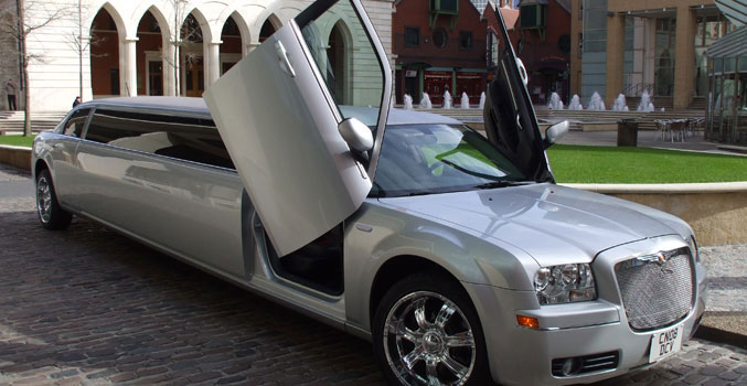 silver limousine for limousine hire Birmingham