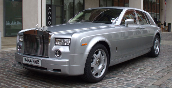 Silver Rolls Royce Phantom Wedding Car Hire