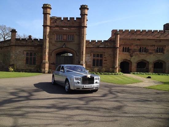 Silver Rolls Royce for prestige wedding cars Birmingham