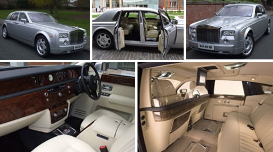 Silver Rolls Royce Phantom Wedding Car Hire