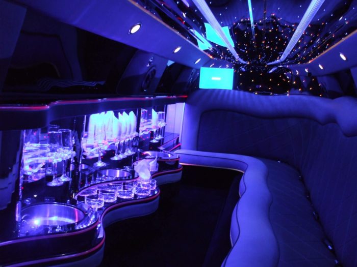 Silver Limousine for hire Birmingham