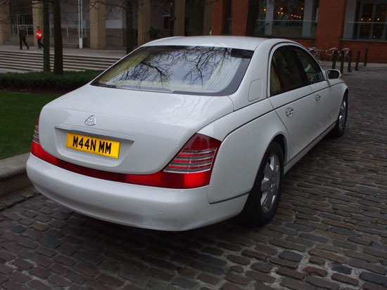 White Maybach for prestige wedding cars