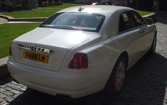 White Rolls Royce Ghost Wedding Car Hire