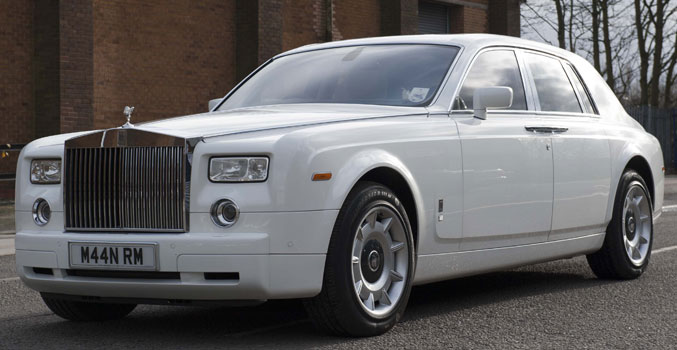 White Rolls Royce Phantom White Rolls Royce Phantom for prestige wedding cars Birmingham