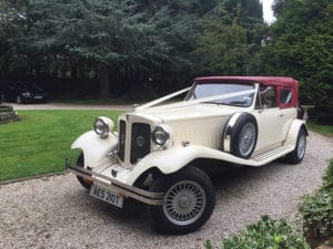 Beauford Tourer for vintage wedding car hire birmingham
