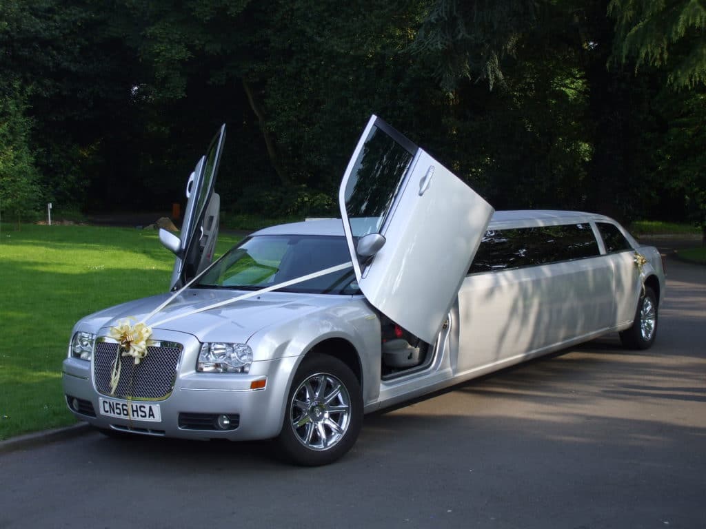 silver limousine