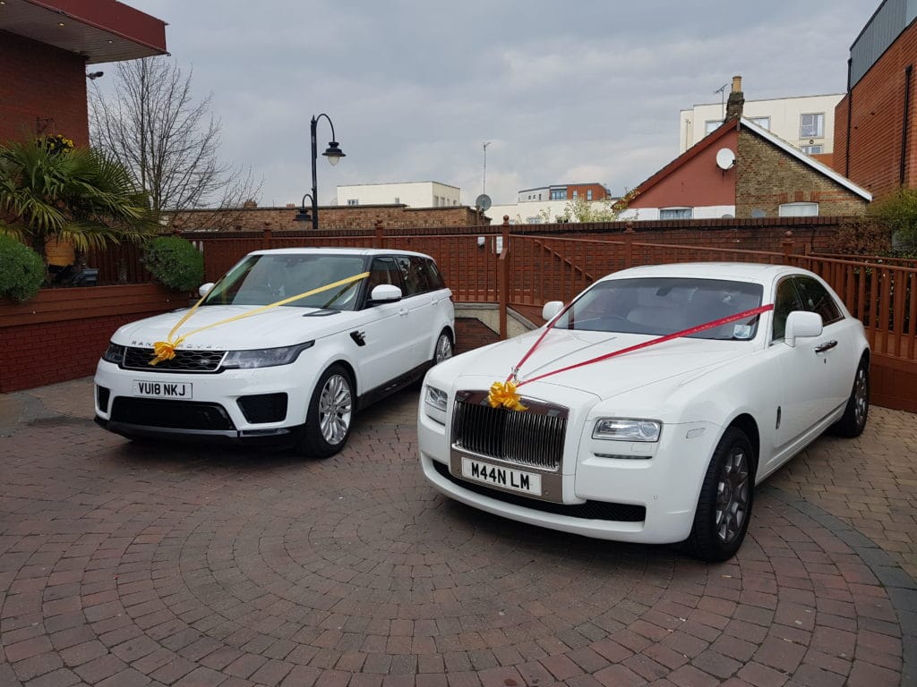 wedding cars on drive