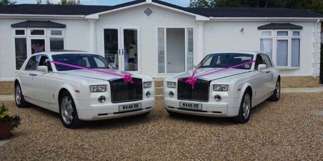 matching rolls royces for prestige wedding car hire birmingham