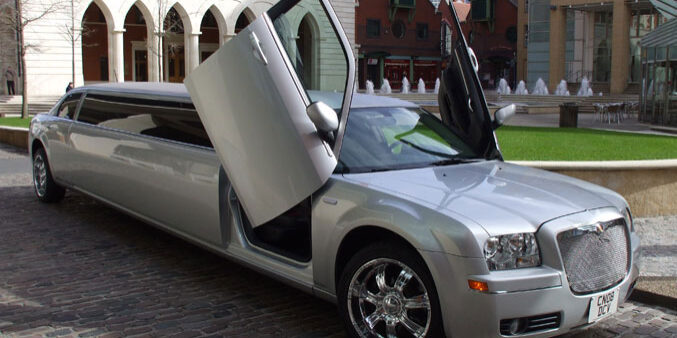 silver limousine for limousine hire Birmingham