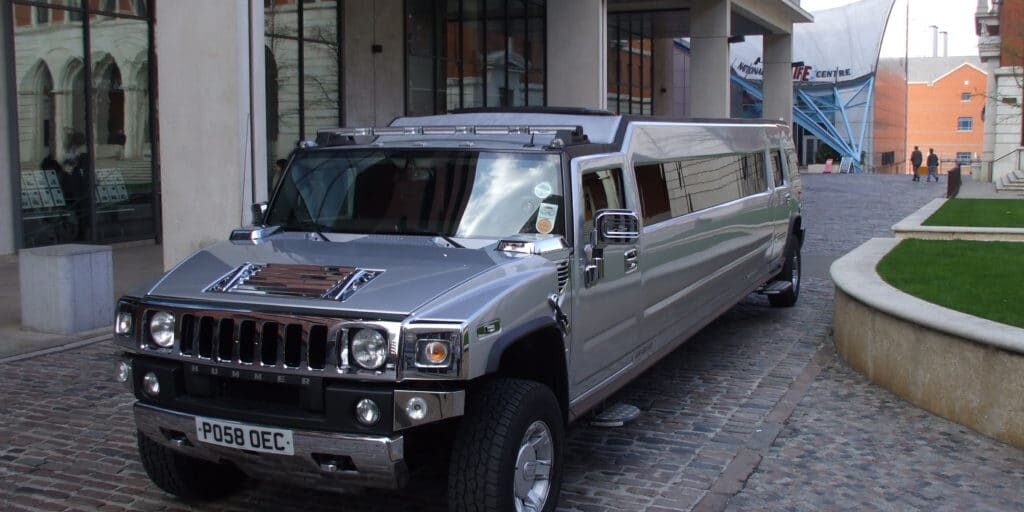 hummer limo outside